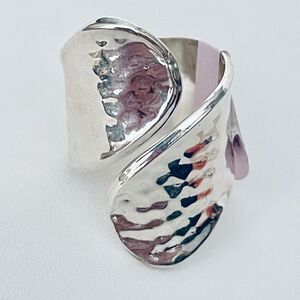 NWT Made in Mexico .925 Sz 8 Sterling Silver Wrapped around Polished Big Ring